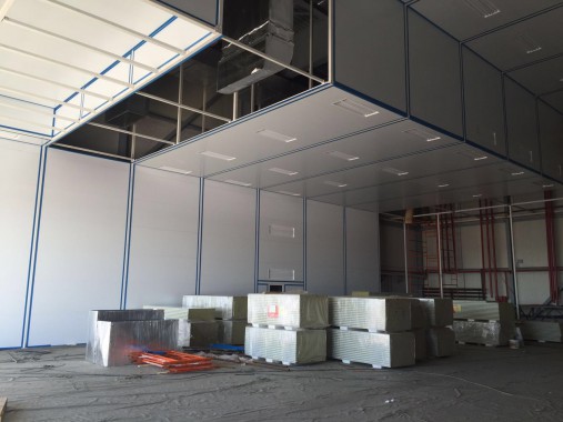 Покрасочно-сушильная камера для самолетов Airbus в Авиационно-техническом центре Покрасочно-сушильная камера SPK GROUP для самолетов Airbus в Авиационно-техническом центре