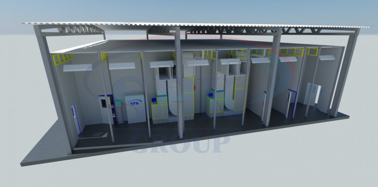 Комплекс для подготовки и покраски нефтяных труб SPK GROUP