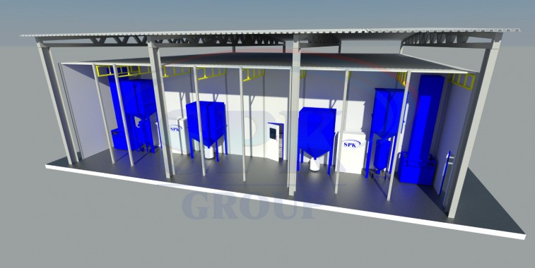 Комплекс для подготовки и покраски нефтяных труб SPK GROUP