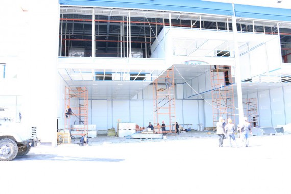 Покрасочно-сушильная камера для самолетов Airbus в Авиационно-техническом центре Покрасочно-сушильная камера SPK GROUP для самолетов Airbus в Авиационно-техническом центре