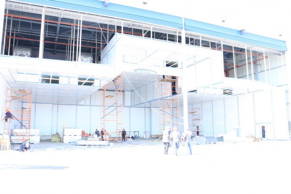 Покрасочно-сушильная камера для самолетов Airbus в Авиационно-техническом центре Покрасочно-сушильная камера SPK GROUP для самолетов Airbus в Авиационно-техническом центре