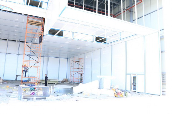 Покрасочно-сушильная камера для самолетов Airbus в Авиационно-техническом центре Покрасочно-сушильная камера SPK GROUP для самолетов Airbus в Авиационно-техническом центре