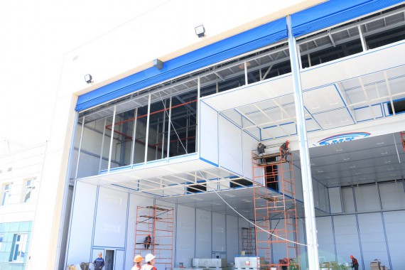 Покрасочно-сушильная камера для самолетов Airbus в Авиационно-техническом центре Покрасочно-сушильная камера SPK GROUP для самолетов Airbus в Авиационно-техническом центре