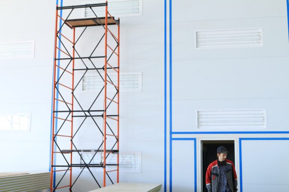 Покрасочно-сушильная камера для самолетов Airbus в Авиационно-техническом центре Покрасочно-сушильная камера SPK GROUP для самолетов Airbus в Авиационно-техническом центре