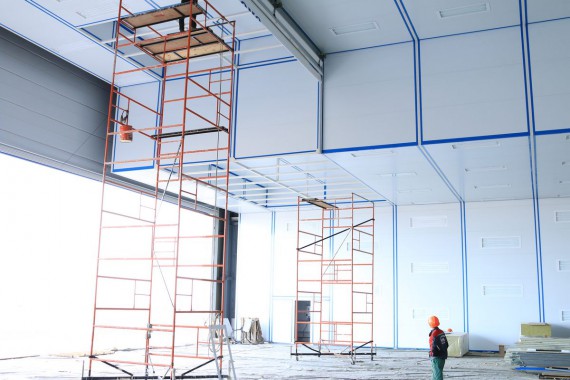 Покрасочно-сушильная камера для самолетов Airbus в Авиационно-техническом центре Покрасочно-сушильная камера SPK GROUP для самолетов Airbus в Авиационно-техническом центре