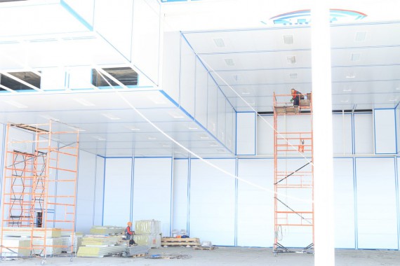 Покрасочно-сушильная камера для самолетов Airbus в Авиационно-техническом центре Покрасочно-сушильная камера SPK GROUP для самолетов Airbus в Авиационно-техническом центре