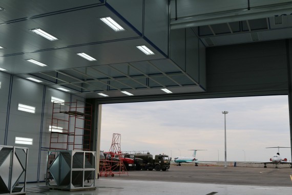 Покрасочно-сушильная камера для самолетов Airbus в Авиационно-техническом центре Покрасочно-сушильная камера SPK GROUP для самолетов Airbus в Авиационно-техническом центре