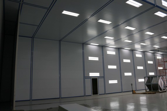 Покрасочно-сушильная камера для самолетов Airbus в Авиационно-техническом центре Покрасочно-сушильная камера SPK GROUP для самолетов Airbus в Авиационно-техническом центре