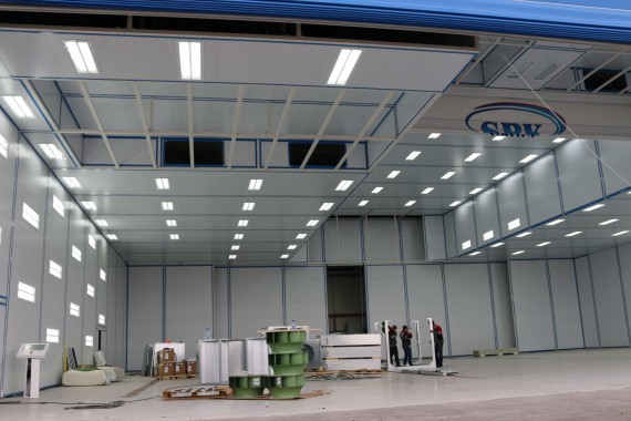 Покрасочно-сушильная камера для самолетов Airbus в Авиационно-техническом центре Покрасочно-сушильная камера SPK GROUP для самолетов Airbus в Авиационно-техническом центре