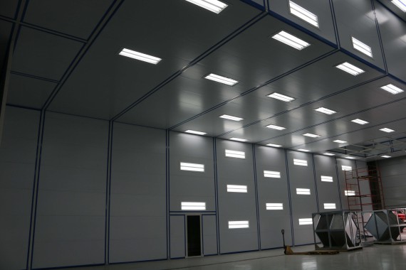 Покрасочно-сушильная камера для самолетов Airbus в Авиационно-техническом центре Покрасочно-сушильная камера SPK GROUP для самолетов Airbus в Авиационно-техническом центре