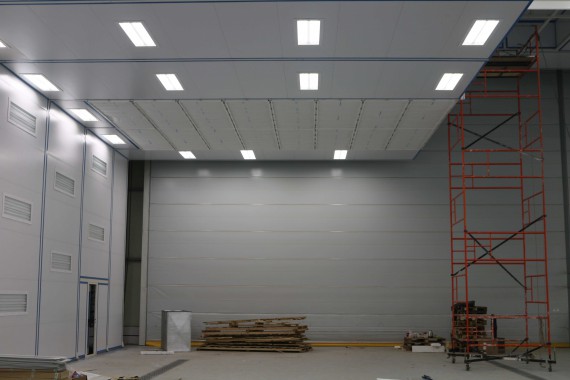 Покрасочно-сушильная камера для самолетов Airbus в Авиационно-техническом центре Покрасочно-сушильная камера SPK GROUP для самолетов Airbus в Авиационно-техническом центре