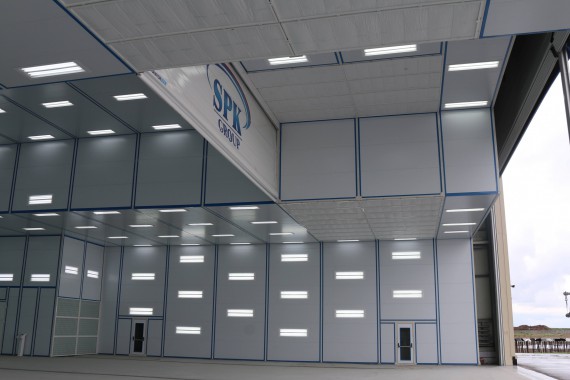 Покрасочно-сушильная камера для самолетов Airbus в Авиационно-техническом центре Покрасочно-сушильная камера SPK GROUP для самолетов Airbus в Авиационно-техническом центре