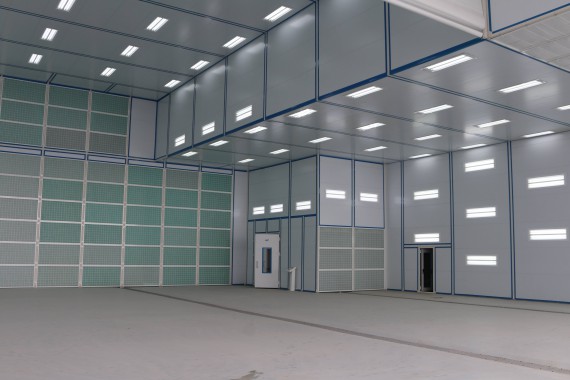 Покрасочно-сушильная камера для самолетов Airbus в Авиационно-техническом центре Покрасочно-сушильная камера SPK GROUP для самолетов Airbus в Авиационно-техническом центре