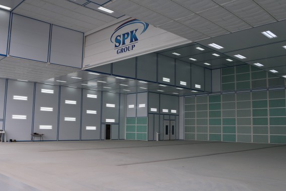 Покрасочно-сушильная камера для самолетов Airbus в Авиационно-техническом центре Покрасочно-сушильная камера SPK GROUP для самолетов Airbus в Авиационно-техническом центре