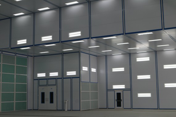 Покрасочно-сушильная камера для самолетов Airbus в Авиационно-техническом центре Покрасочно-сушильная камера SPK GROUP для самолетов Airbus в Авиационно-техническом центре