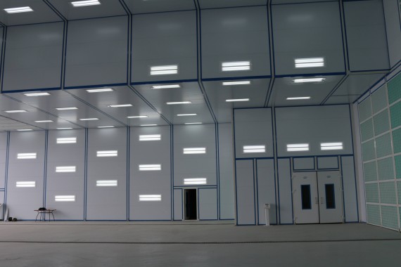 Покрасочно-сушильная камера для самолетов Airbus в Авиационно-техническом центре Покрасочно-сушильная камера SPK GROUP для самолетов Airbus в Авиационно-техническом центре