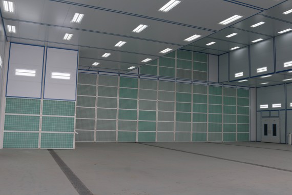 Покрасочно-сушильная камера для самолетов Airbus в Авиационно-техническом центре Покрасочно-сушильная камера SPK GROUP для самолетов Airbus в Авиационно-техническом центре