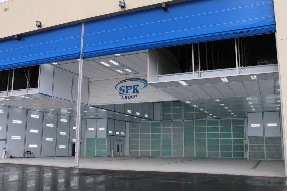 Покрасочно-сушильная камера для самолетов Airbus в Авиационно-техническом центре Покрасочно-сушильная камера SPK GROUP для самолетов Airbus в Авиационно-техническом центре