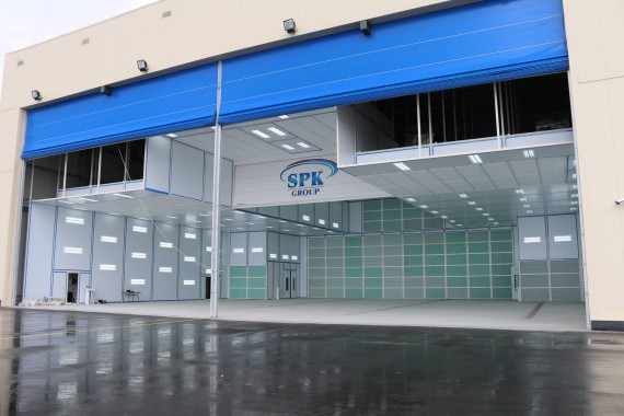 Покрасочно-сушильная камера для самолетов Airbus в Авиационно-техническом центре Покрасочно-сушильная камера SPK GROUP для самолетов Airbus в Авиационно-техническом центре