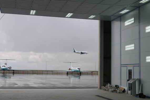 Покрасочно-сушильная камера для самолетов Airbus в Авиационно-техническом центре Покрасочно-сушильная камера SPK GROUP для самолетов Airbus в Авиационно-техническом центре