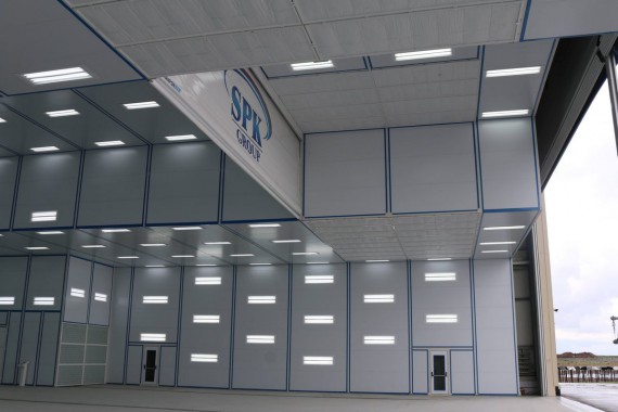 Покрасочно-сушильная камера для самолетов Airbus в Авиационно-техническом центре Покрасочно-сушильная камера SPK GROUP для самолетов Airbus в Авиационно-техническом центре