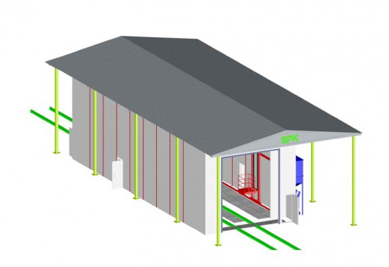 Обитаемая дробеструйная камера в уличном исполнении SPK GROUP