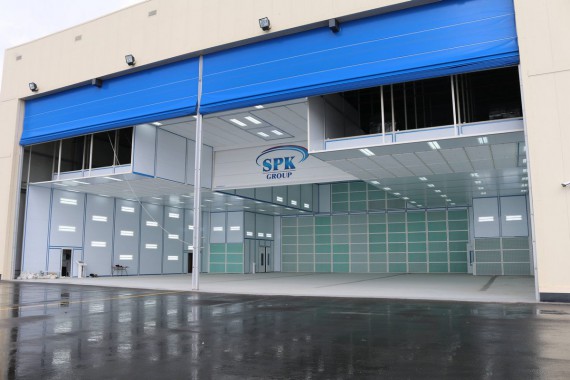 Покрасочно-сушильная камера для самолетов Airbus в Авиационно-техническом центре Покрасочно-сушильная камера SPK GROUP для самолетов Airbus в Авиационно-техническом центре