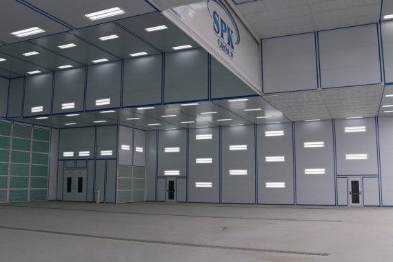 Покрасочно-сушильная камера для самолетов Airbus в Авиационно-техническом центре Покрасочно-сушильная камера SPK GROUP для самолетов Airbus в Авиационно-техническом центре