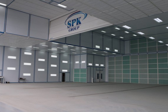 Покрасочно-сушильная камера для самолетов Airbus в Авиационно-техническом центре Покрасочно-сушильная камера SPK GROUP для самолетов Airbus в Авиационно-техническом центре