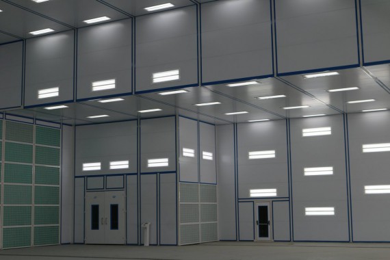 Покрасочно-сушильная камера для самолетов Airbus в Авиационно-техническом центре Покрасочно-сушильная камера SPK GROUP для самолетов Airbus в Авиационно-техническом центре