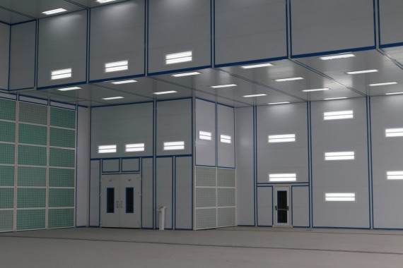 Покрасочно-сушильная камера для самолетов Airbus в Авиационно-техническом центре Покрасочно-сушильная камера SPK GROUP для самолетов Airbus в Авиационно-техническом центре