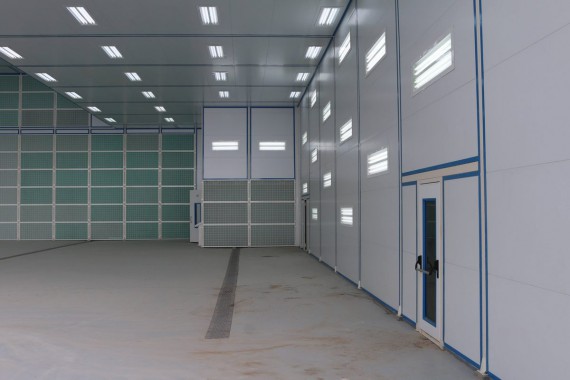 Покрасочно-сушильная камера для самолетов Airbus в Авиационно-техническом центре Покрасочно-сушильная камера SPK GROUP для самолетов Airbus в Авиационно-техническом центре