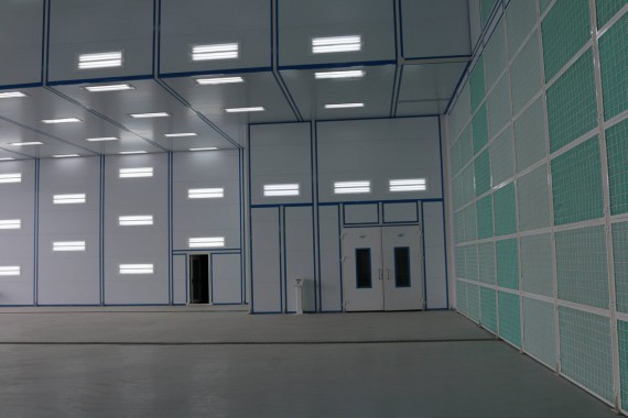 Покрасочно-сушильная камера для самолетов Airbus в Авиационно-техническом центре Покрасочно-сушильная камера SPK GROUP для самолетов Airbus в Авиационно-техническом центре