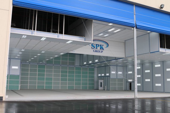 Покрасочно-сушильная камера для самолетов Airbus в Авиационно-техническом центре Покрасочно-сушильная камера SPK GROUP для самолетов Airbus в Авиационно-техническом центре