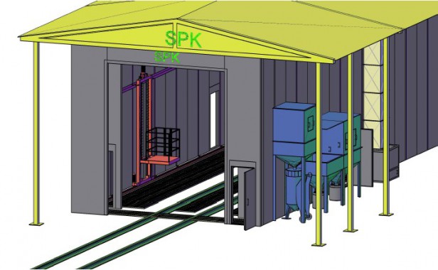 Обитаемая дробеструйная камера в уличном исполнении SPK GROUP