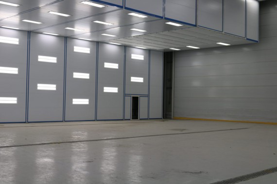 Покрасочно-сушильная камера для самолетов Airbus в Авиационно-техническом центре Покрасочно-сушильная камера SPK GROUP для самолетов Airbus в Авиационно-техническом центре