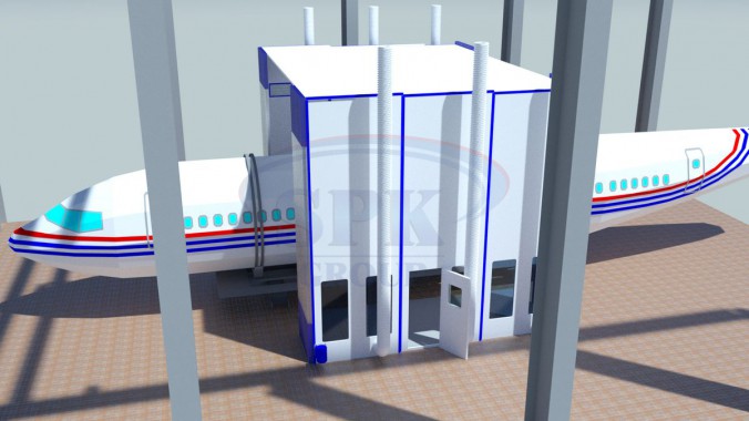 Телескопическая камера окраски самолетов SPK-6.8.6 Камера окраски самолетов СПК
