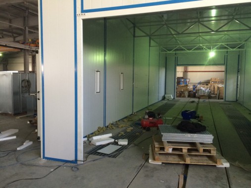 Окрасочно-сушильная камера для окраски металлоконструкций и ферм SPK 15.4.6. Италия