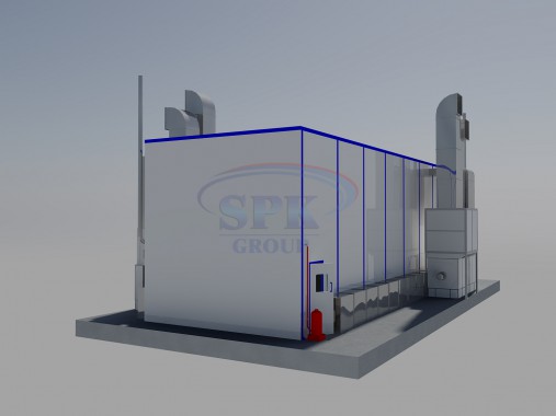 Окрасочно-сушильная камера для спецтехники SPK-15.6.6 Покрасочно-сушильная камера SPK GROUP для спецтехники