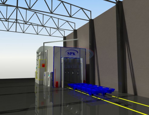 Окрасочно-сушильная камера для металлических каркасов электрических шкафов SPK-10.4.5 Окрасочно-сушильная камера для металлических каркасов электрических шкафов SPK GROUP