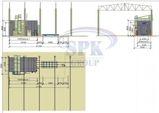 Окрасочно-сушильная камера для металлических каркасов электрических шкафов SPK-10.4.5 Окрасочно-сушильная камера для металлических каркасов электрических шкафов SPK GROUP