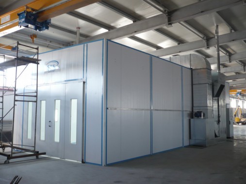 Окрасочно-сушильная камера для окраски металлоконструкций и ферм SPK 15.4.6. Италия