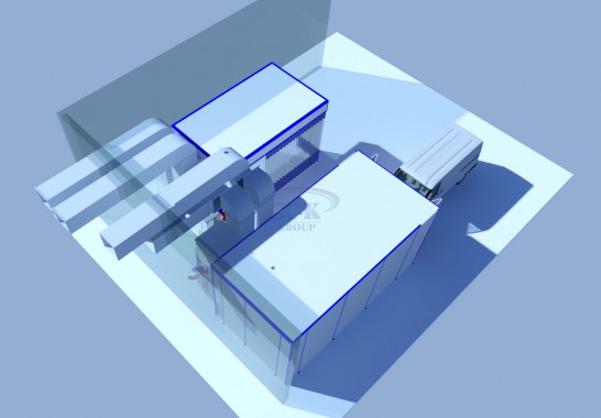 Комплекс подготовки и окраски для коммерческой техники SPK-8.4.8 Оборудование SPK GROUP для окраски коммерческой техники