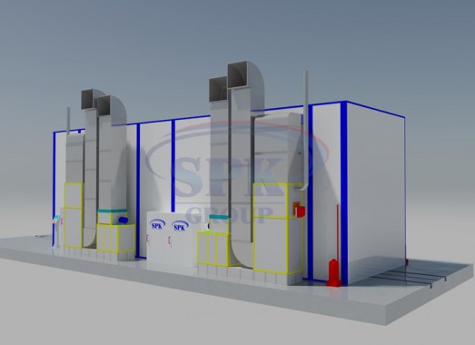 Окрасочно-сушильная камера для крупногабаритных металлоконструкций SPK GROUP