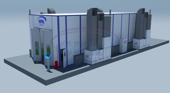 Окрасочно-сушильная камера для крупногабаритных металлоконструкций SPK GROUP