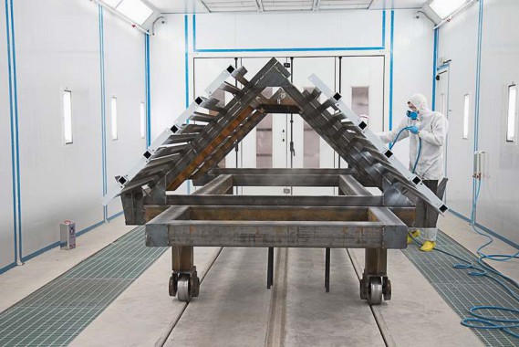 Окрасочно-сушильная камера для окраски металлоконструкций и ферм SPK 15.4.6. Италия