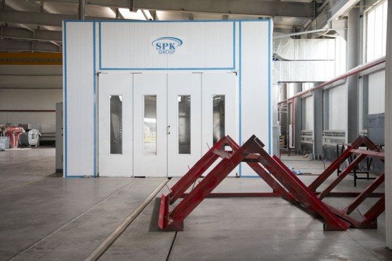 Окрасочно-сушильная камера для окраски металлоконструкций и ферм SPK 15.4.6. Италия
