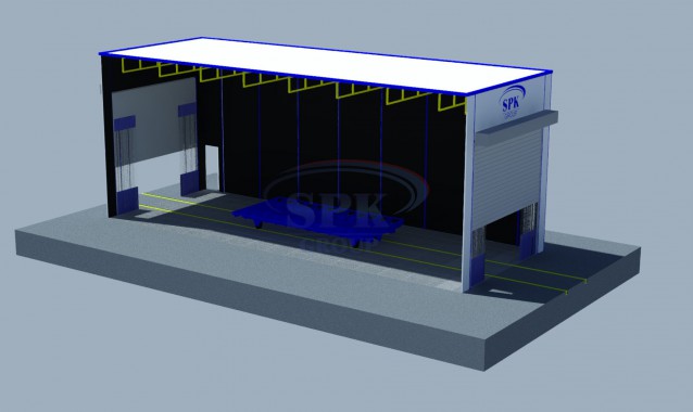 Дробеструйная камера внутреннего исполнения проходного типа SPK GROUP