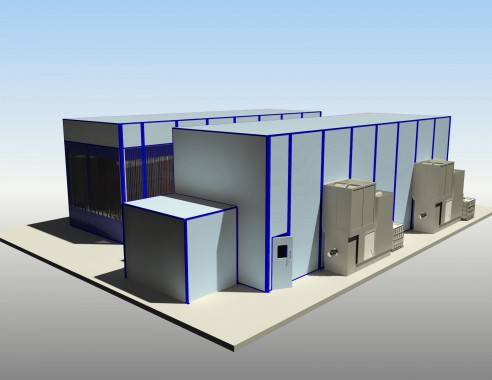 Комплекс для подготовки и окраски автобусов и троллейбусов SPK-16.5.5 Камера окраски для автобусов SPK GROUP