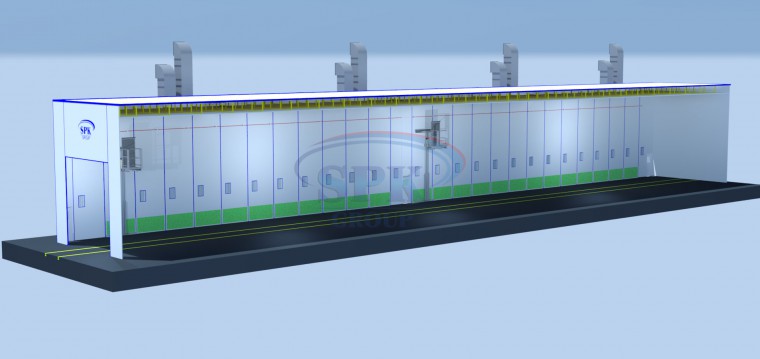 Окрасочно-сушильная камера для локомотивов SPK-56.7.7 Камера окраски локомотивов СПК